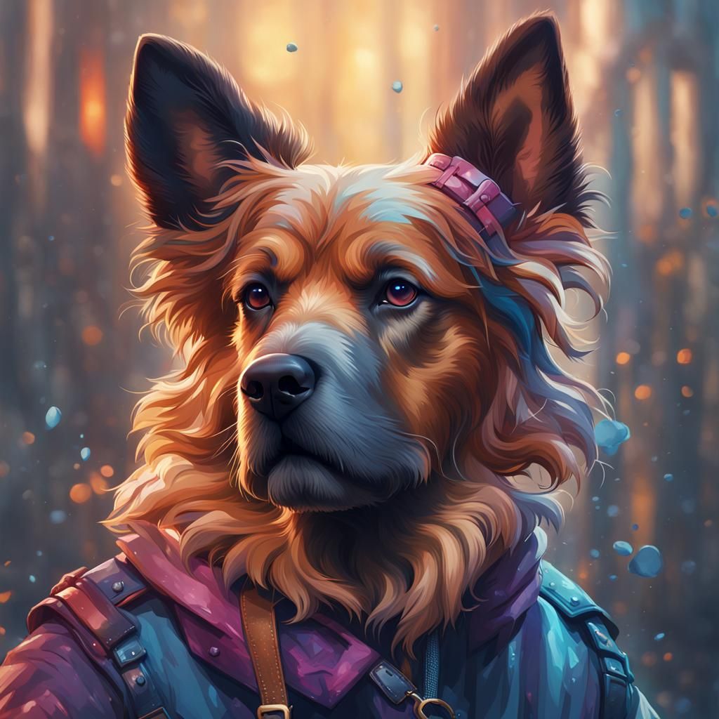 Hyperdetailed Dog Portrait in Unreal Engine 5