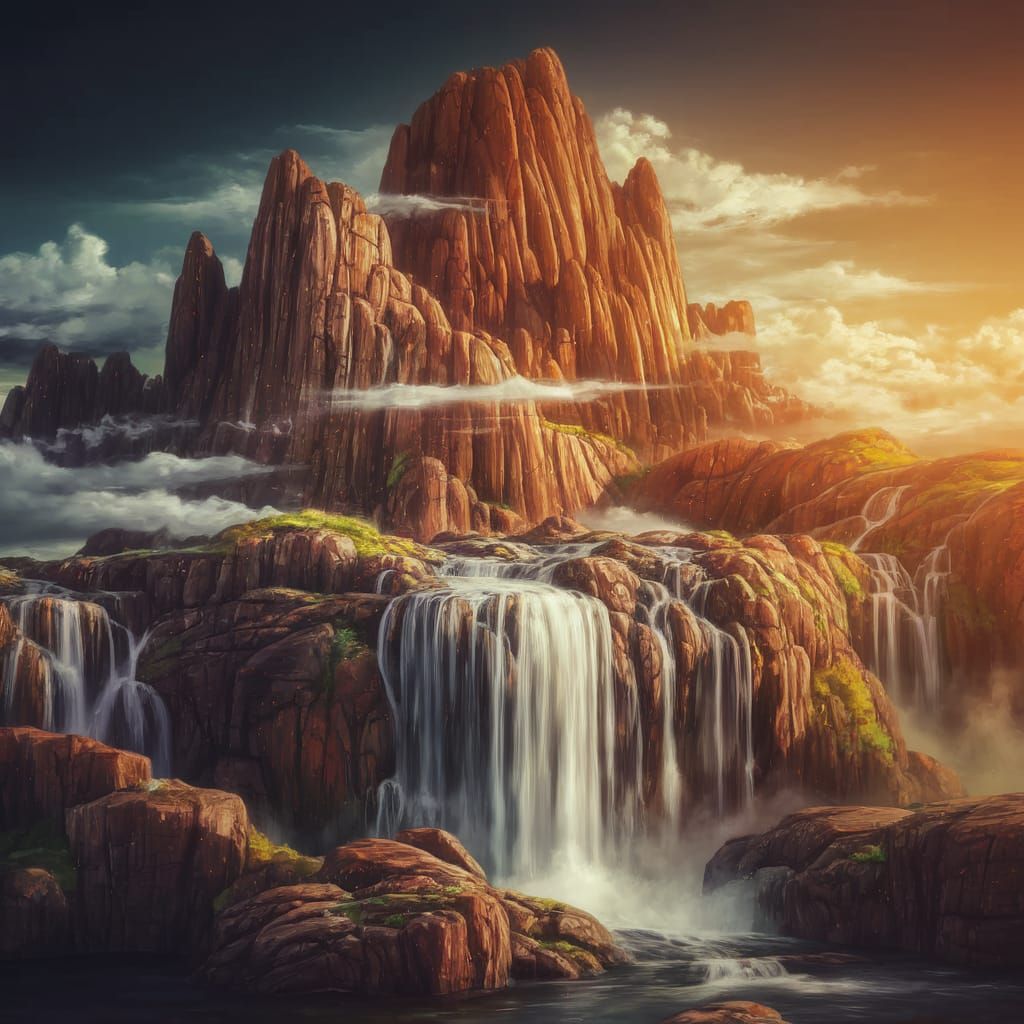 Vibrant Cityscape Amidst a Radiant Sky