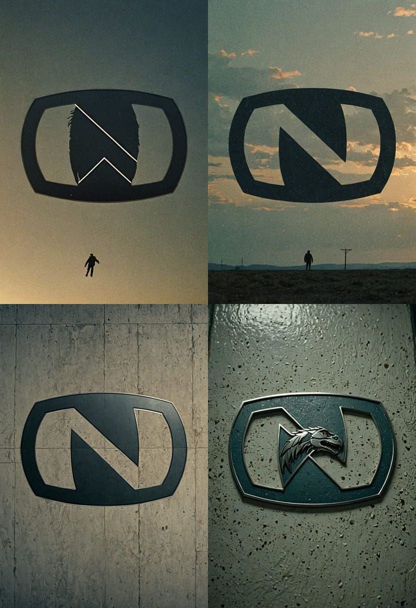 Ethereal Film Still with Shimmering Logo Layer