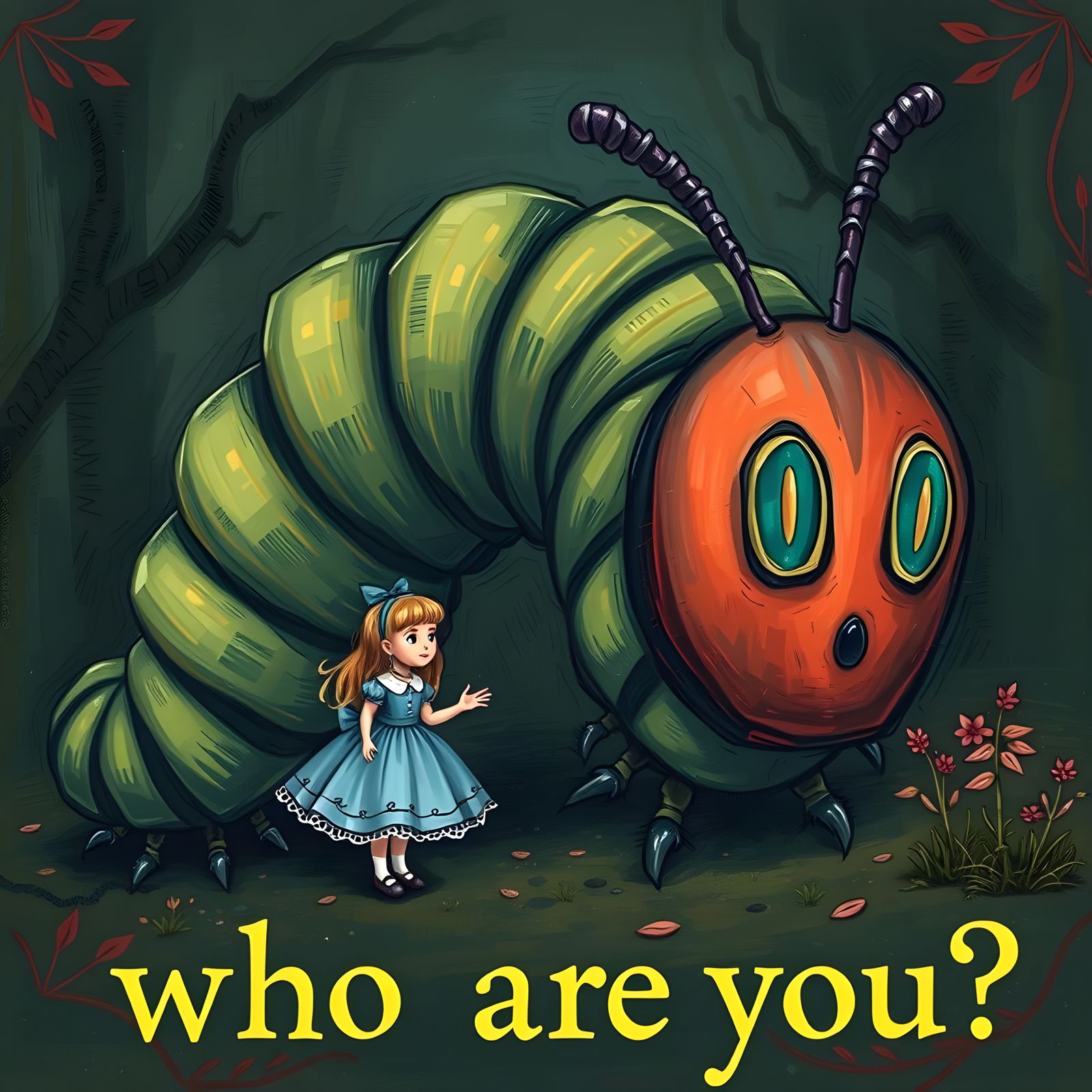 Alice in Wonderland: Caterpillar's Question