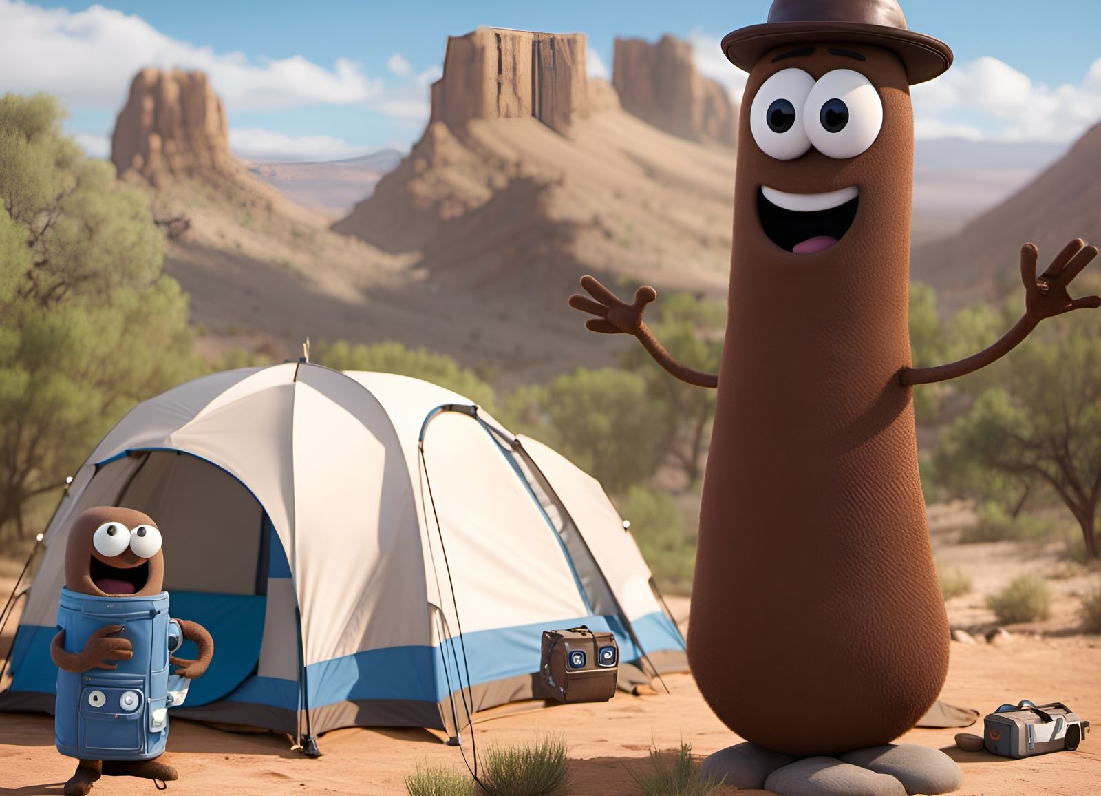 Mr. Hankey and Towelie Camping: Cel-Shaded Animation