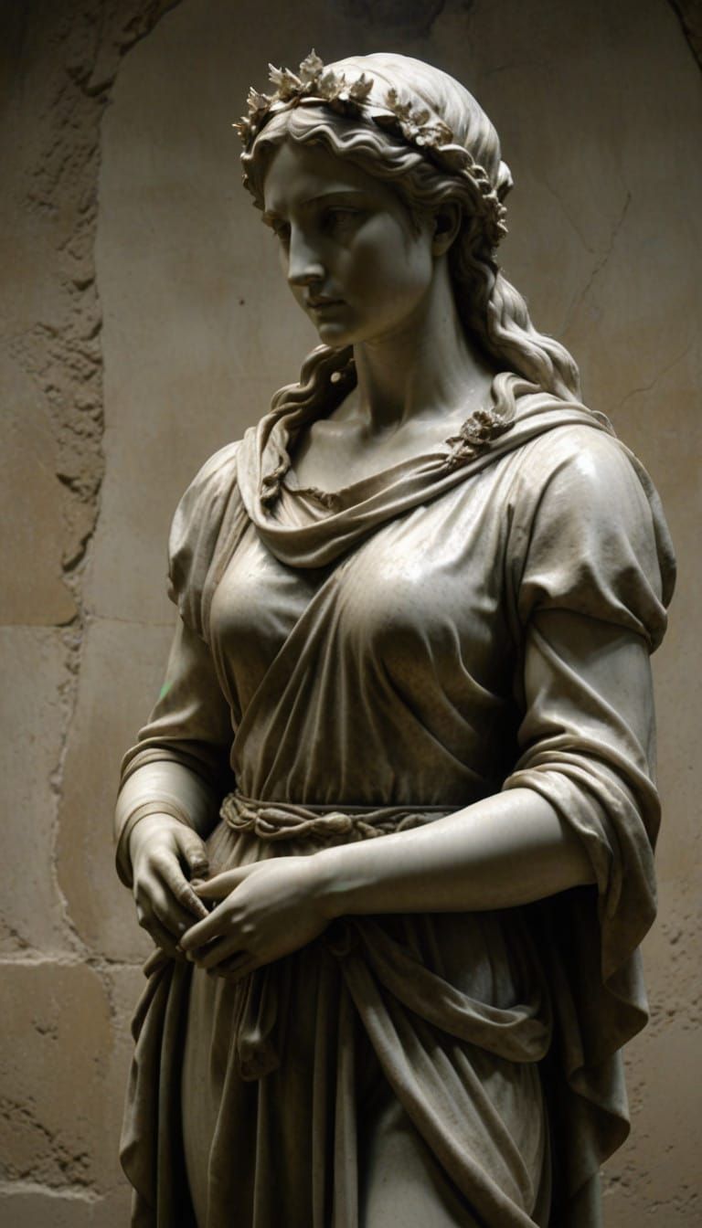 Virgo Vestalis Illuminated by Fiery Light