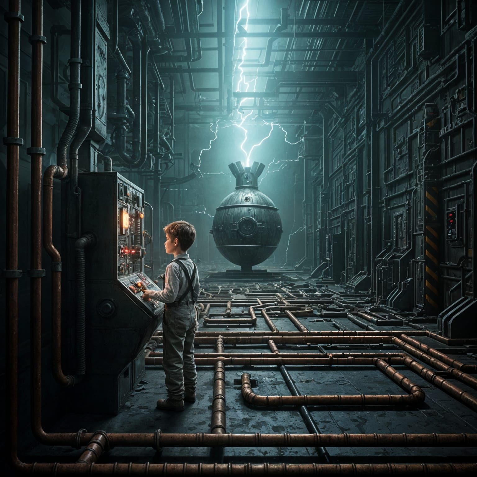 Tense Moment of Nuclear Countdown in a Maze of Contraptions