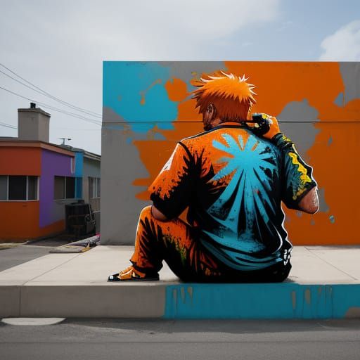 Vibrant Cartoon Hero Unfurls Treasure on Island Shores in St...