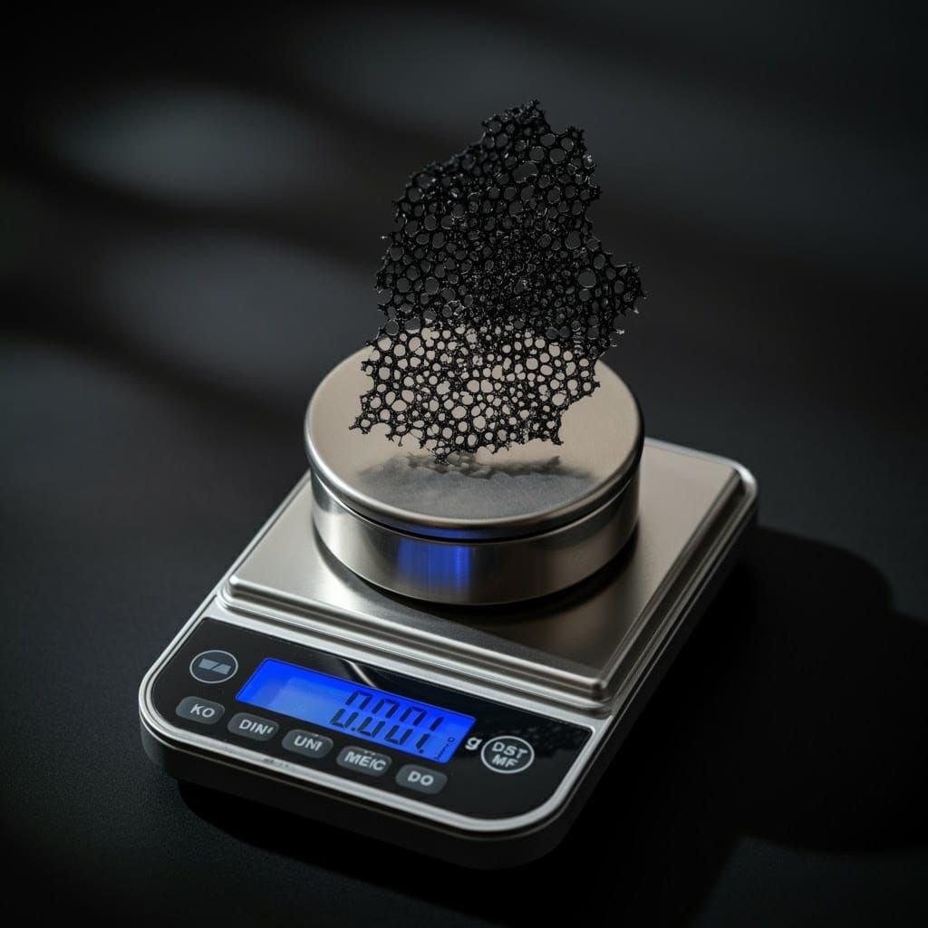 Graphene Aerogel Levitates Above Precision Scale