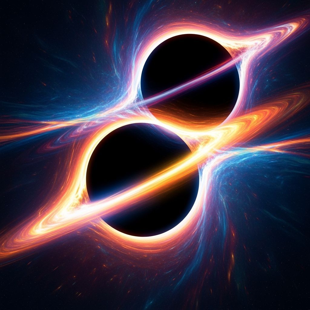 Merging Black Holes with Iridescent Auras
