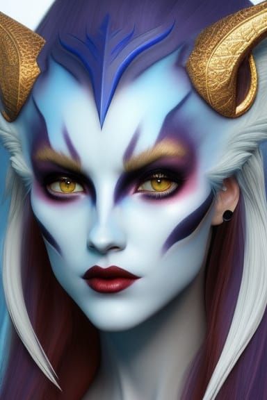 Detailed Warlock Portrait with Dynamic Lighting