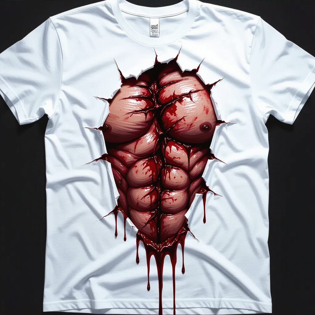 Gruesome T-Shirt Design: Decaying Wound