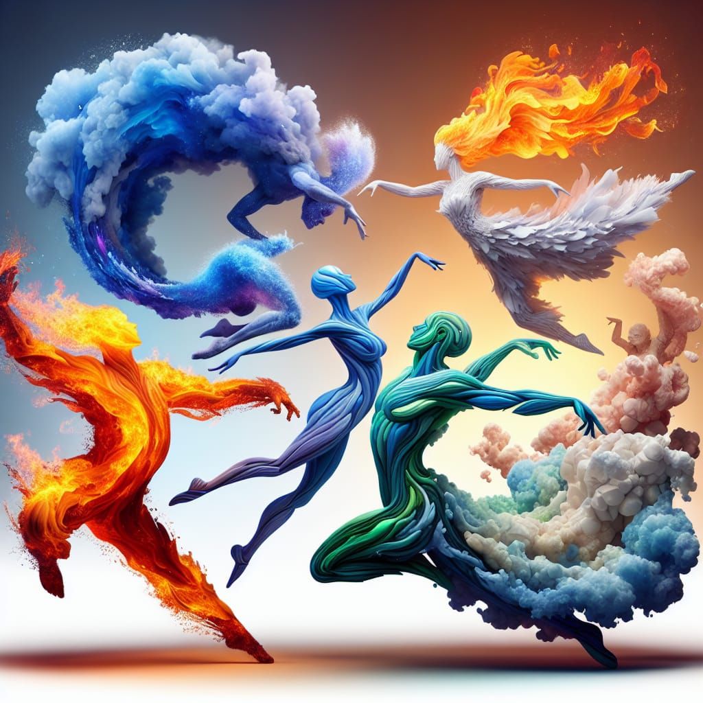 Ethereal Dance of the Four Elements