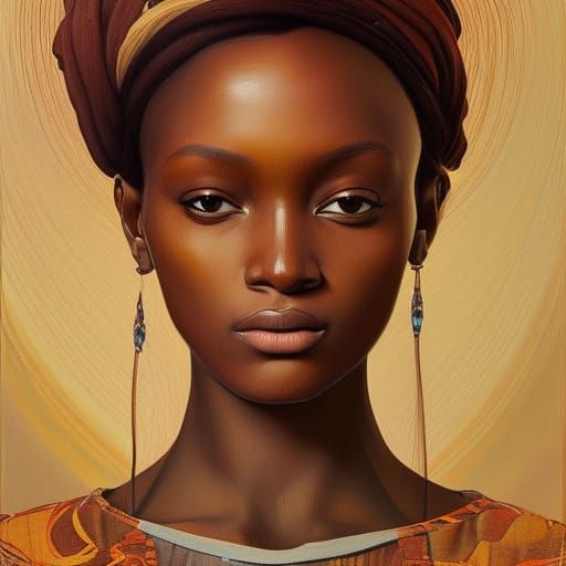 Renaissance Portrait of Sudanese Woman