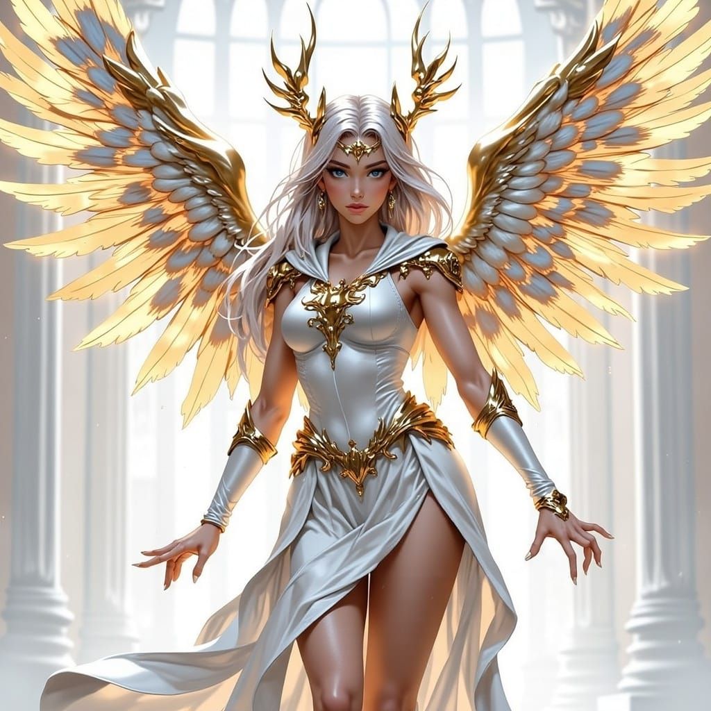 Sailor Moon Serenity Form with Golden Wings
