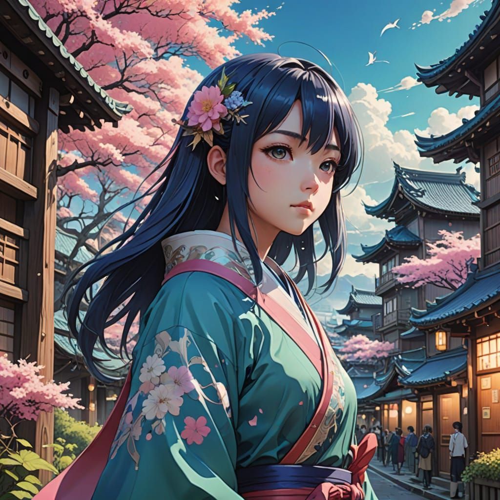 Majestic Anime Artbook Cover in Exaggerated Manga Style