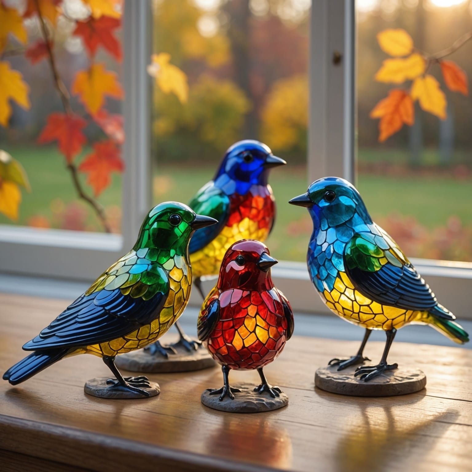 Enameled Glass Figurines