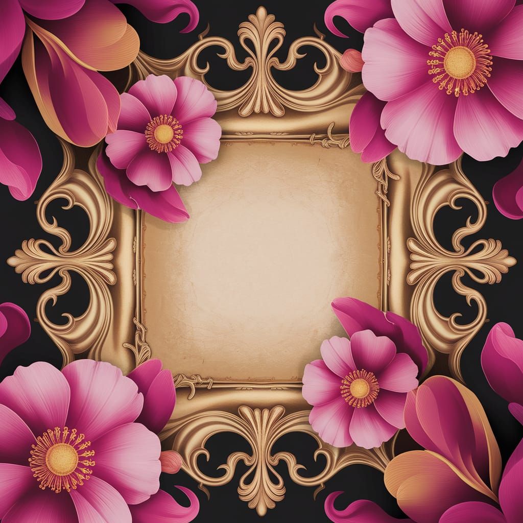 Golden Surrealist Masterpiece with Intricate Patterns and Vi...