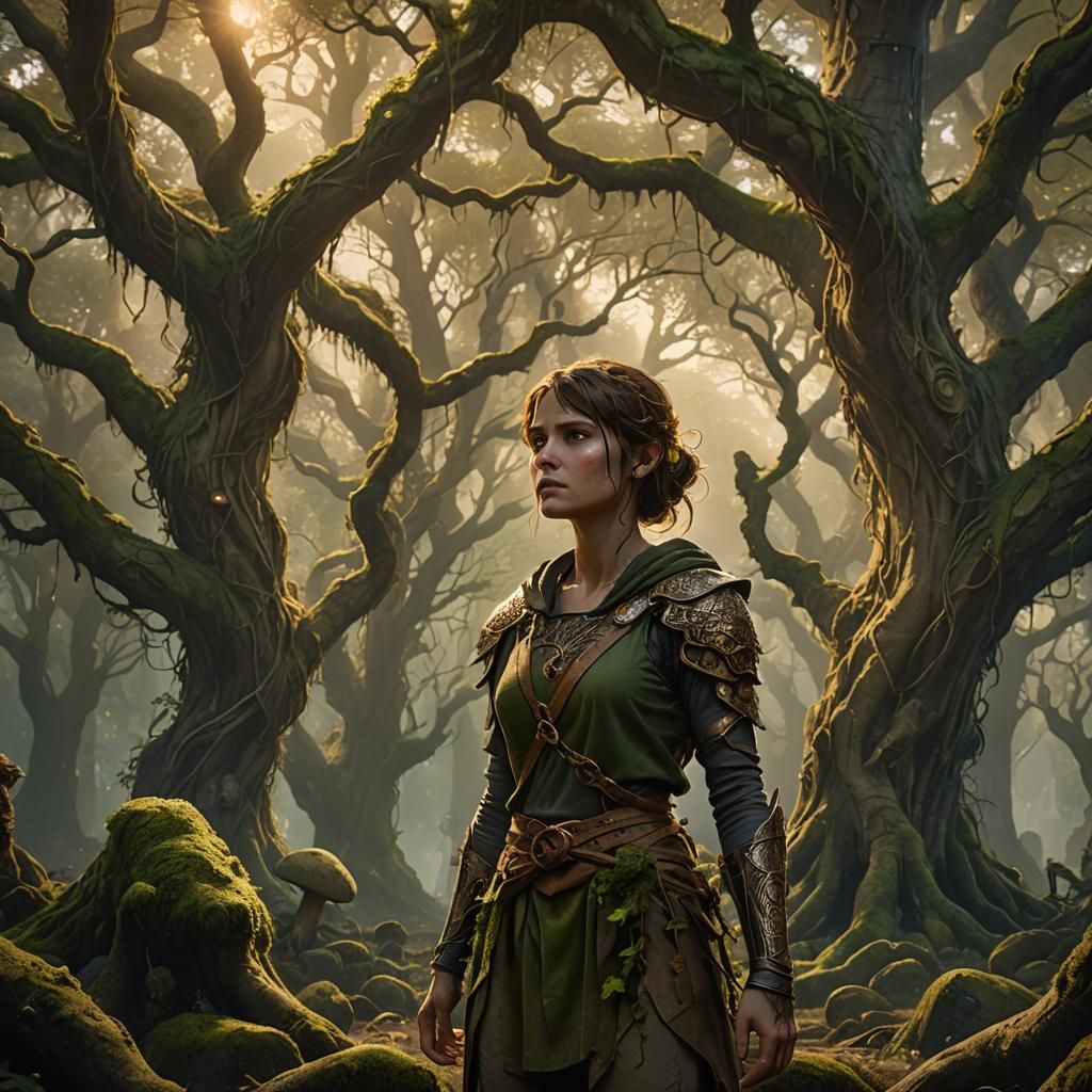 Earthy Girl Summons Vines in Fantasy Forest