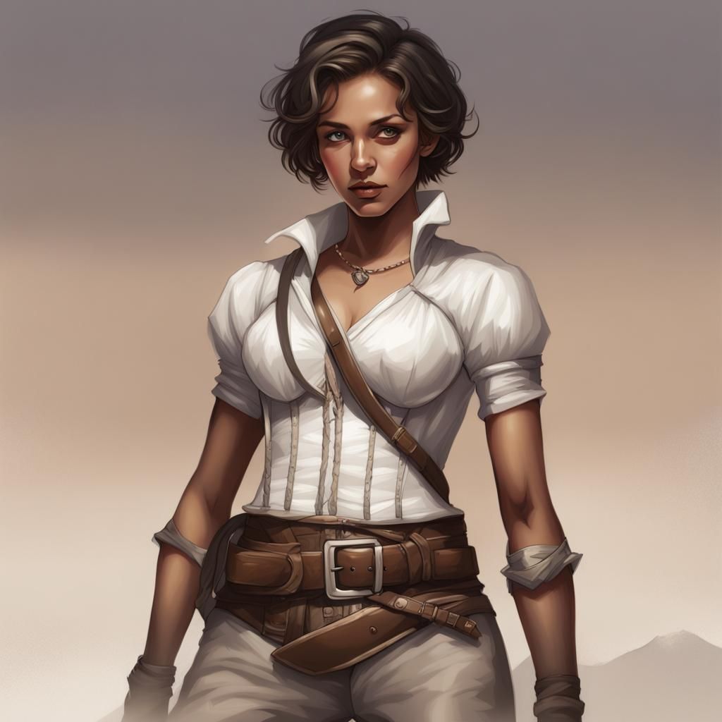 Intricately Detailed Portrait of a Young Woman