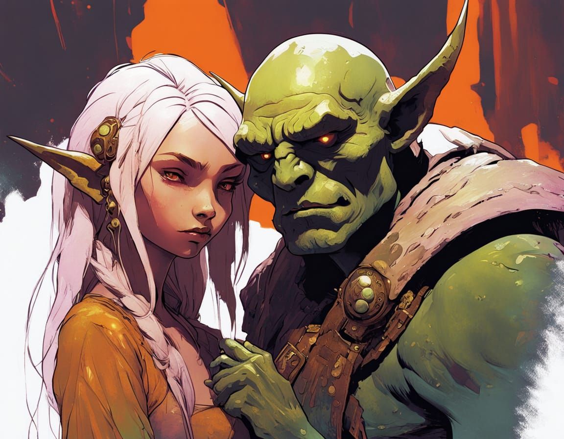 Surreal Digital Masterpiece of Forbidden Love