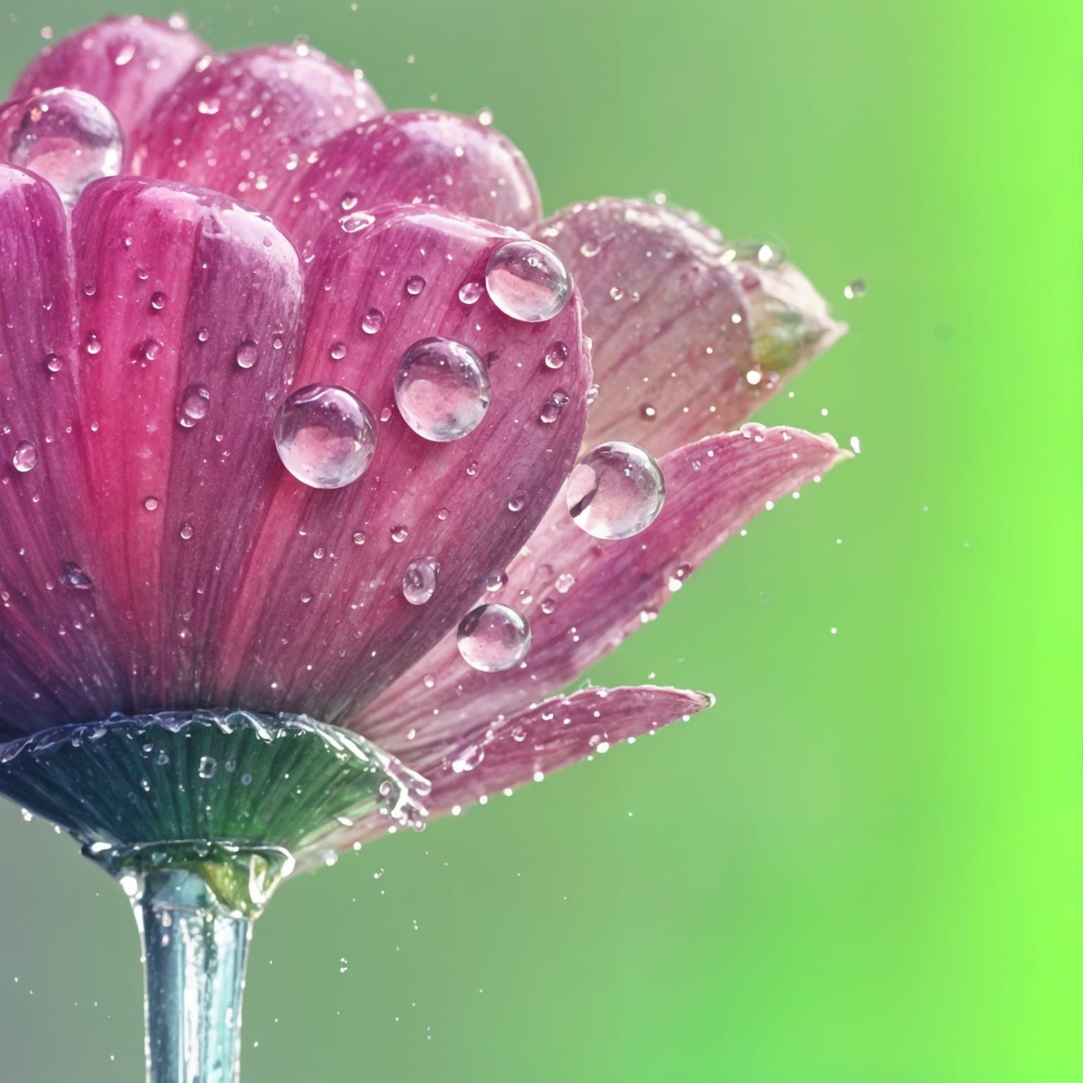 Glistening Raindrops on a Windowpane in a Soft Morning Light