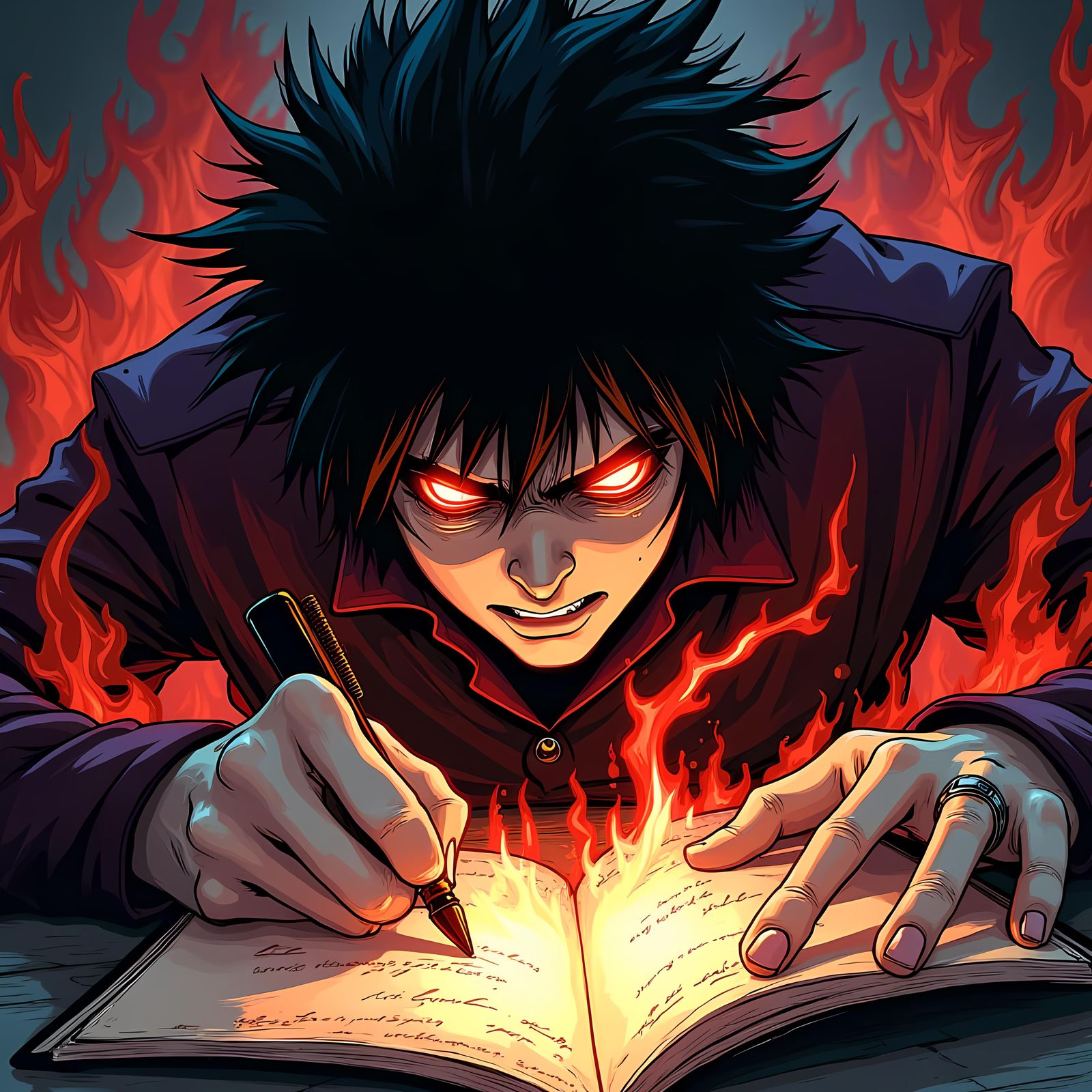 Death Note Art in Manga Style