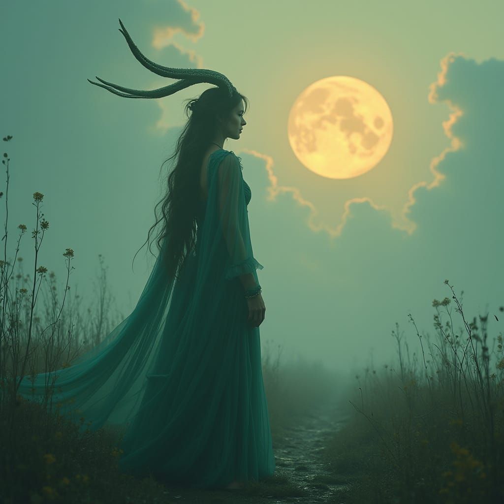 Gazelle Woman at the Edge of Reality