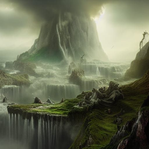 Epic Valhalla Digital Matte Painting
