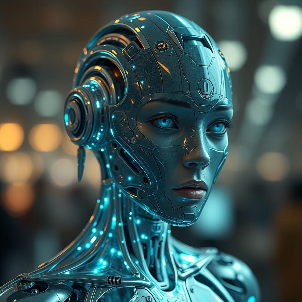 Photorealistic Organic Cyborg in 8K HDR