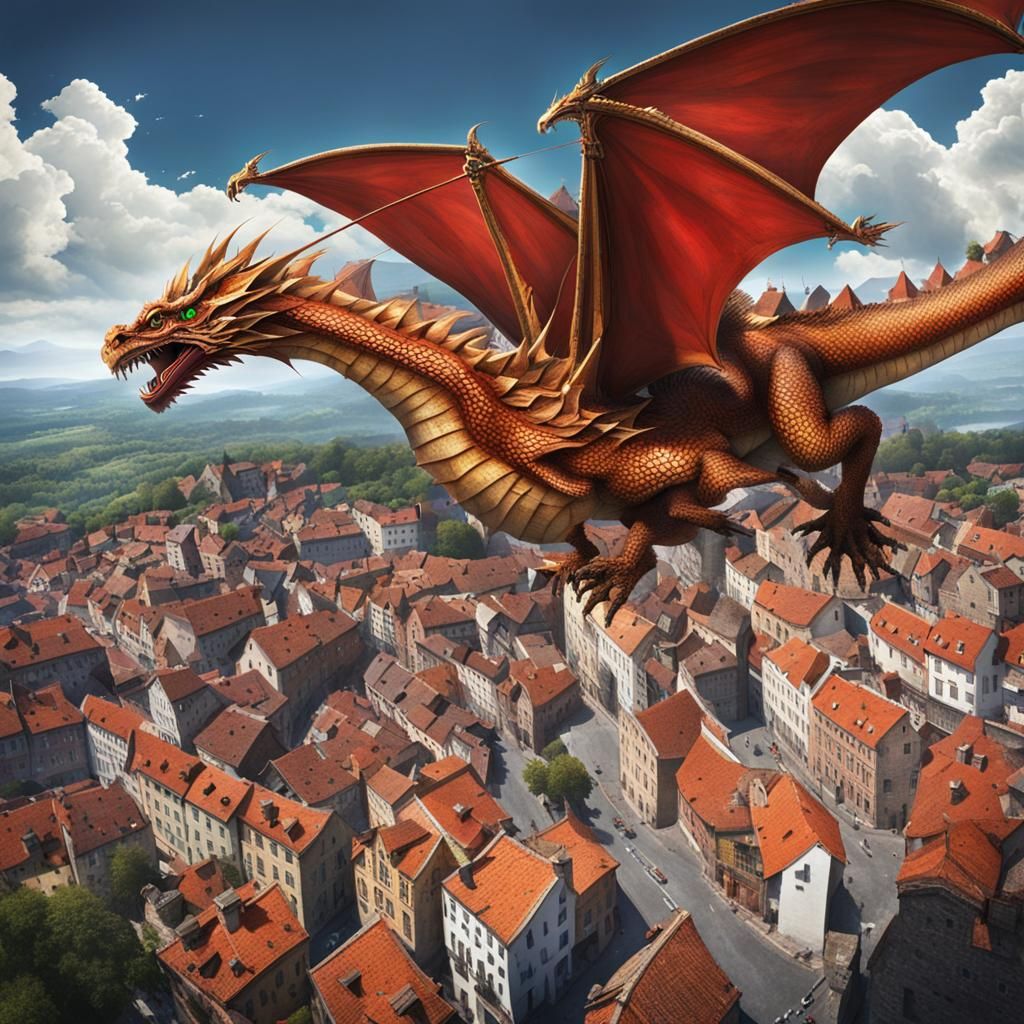 Flying Dragon Over Town: Sense of Speed