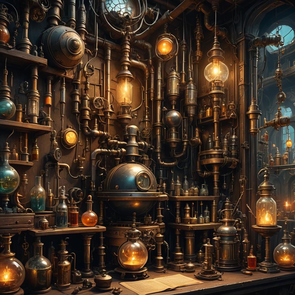 Alchemist in Machinarium Lab: Fantasy Concept Art