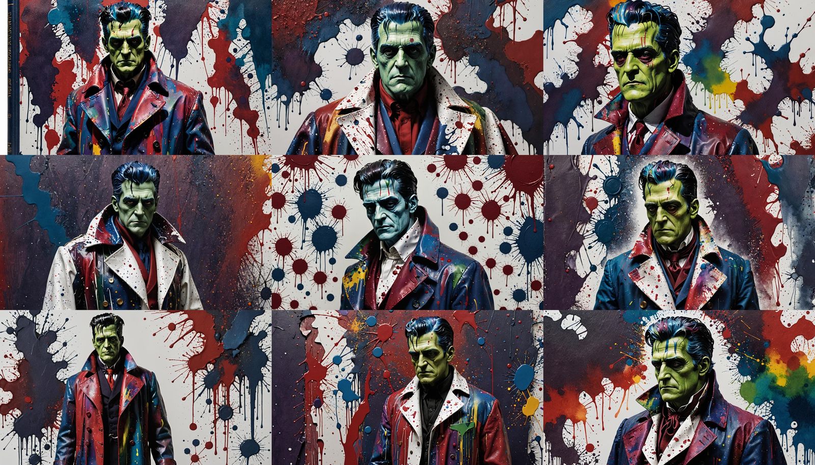 Technicolor Action Figure in Bacon Portrait Style