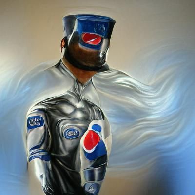 Hyperrealistic Pepsi Man Digital Art