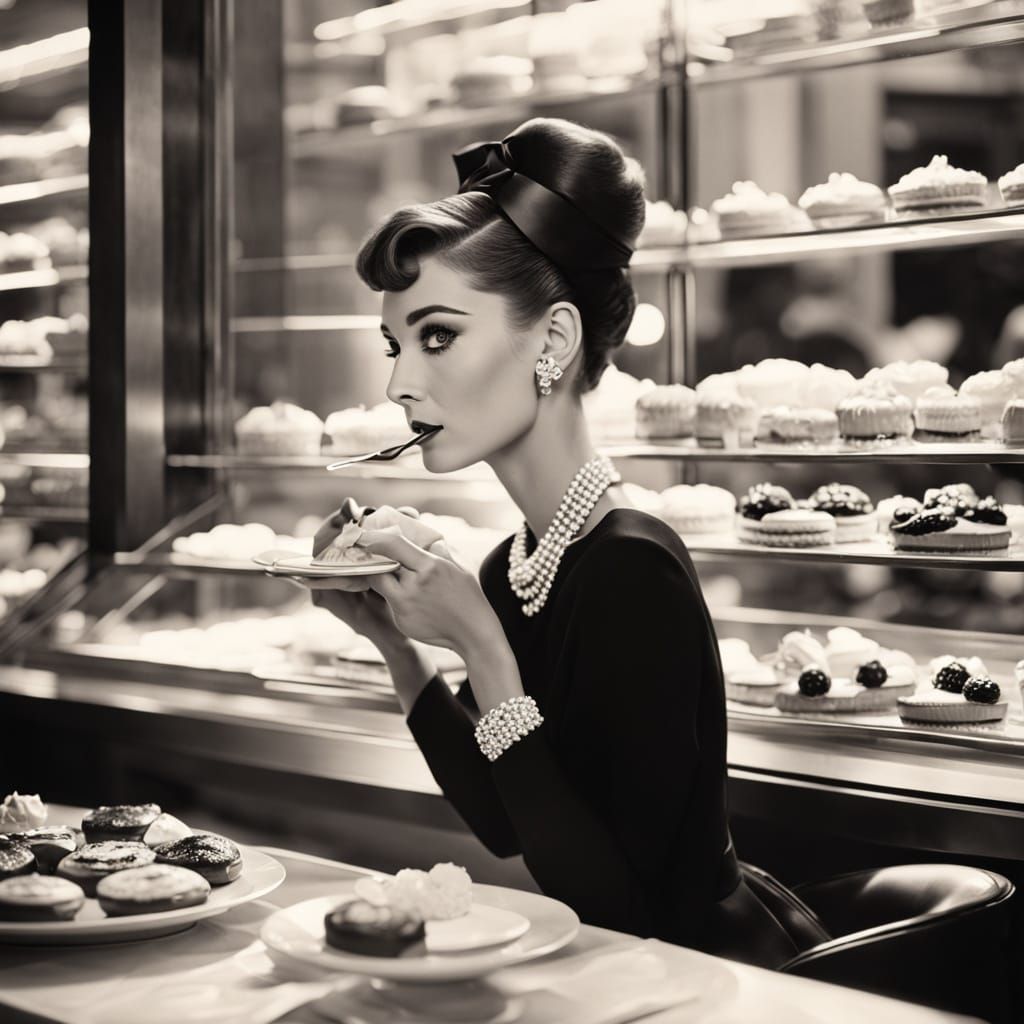 Elegant Woman Window Shops at Tiffany's in Iconic 1960s Styl...