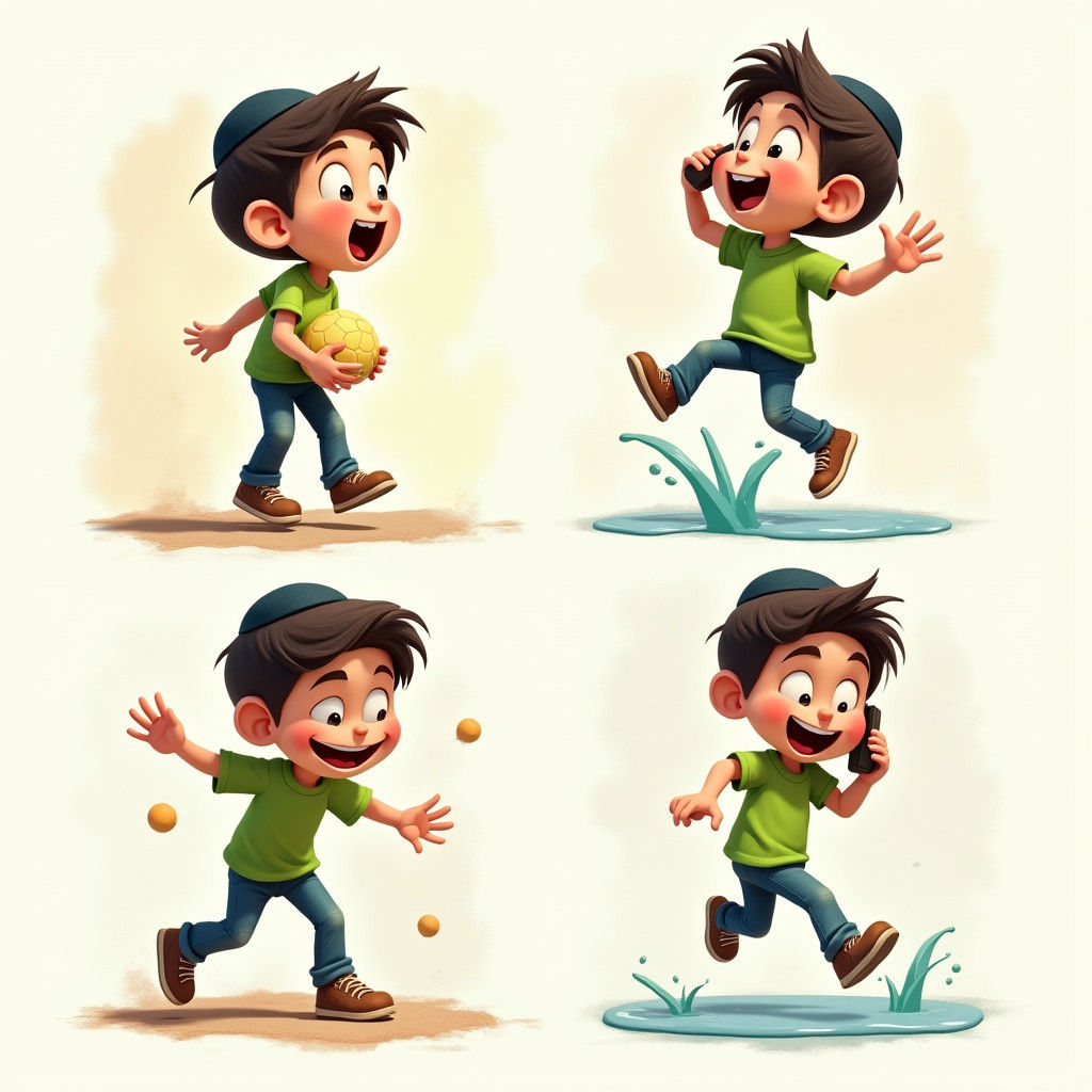 Boy's Adventures: Vivid Fantasy Concept Art Illustration