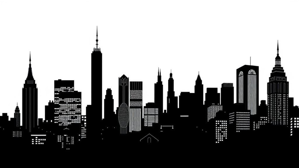 Cyberpunk Cityscape in Noir Style