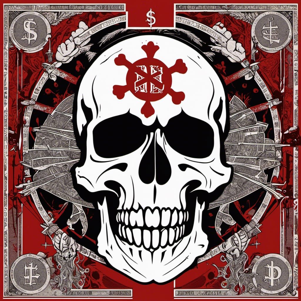 Typographic Art: One Skull Bill Currency