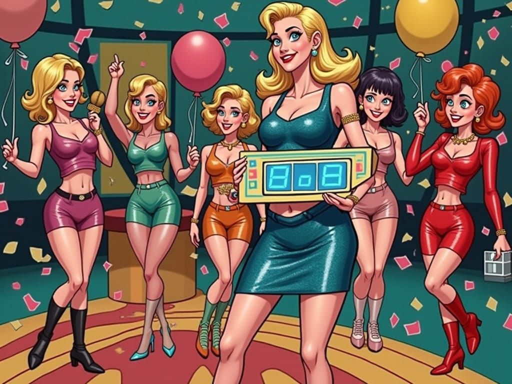 Retro-Futuristic Cheerleader Triumphs at Blond Blankout Blan...