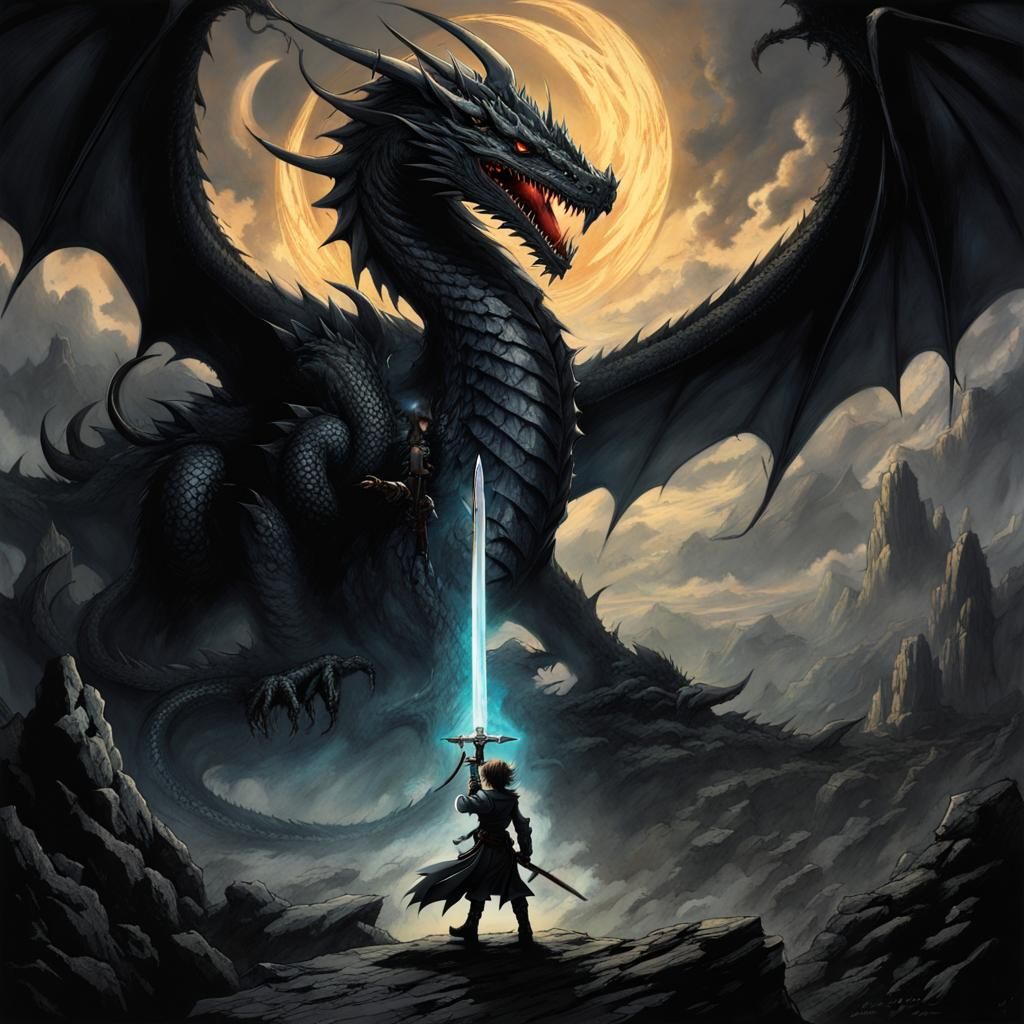 Epic Fantasy Battle Scene in Anime Style