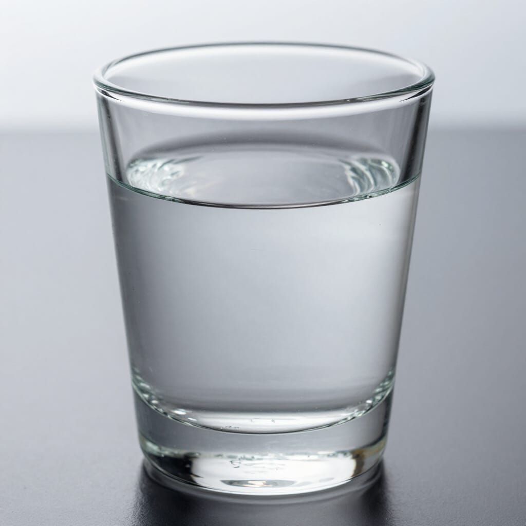 Crystal Clear Glass of Water in Studio Light