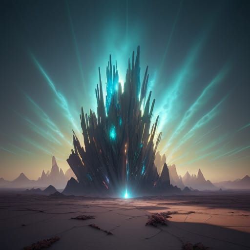 Ethereal Glass Wastes of a Dystopian Dreamscape