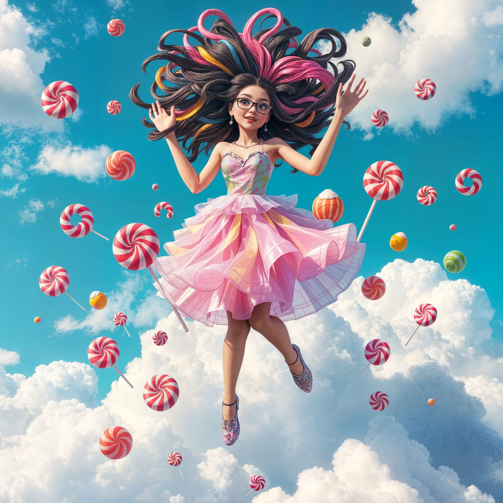 Surreal Candyland Dreamscapes in Hyperrealistic Digital Art