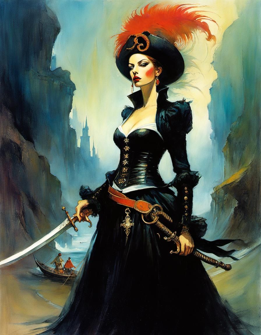 Surreal Samba Swashbuckler in Dreamlike Style