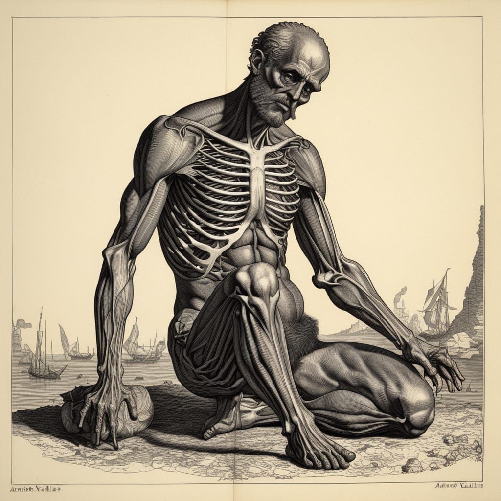 Dark Fantasy Landscape in Oil Painting Style