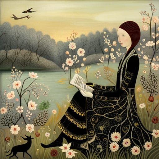 Surreal Figures in an Intricate Landscape