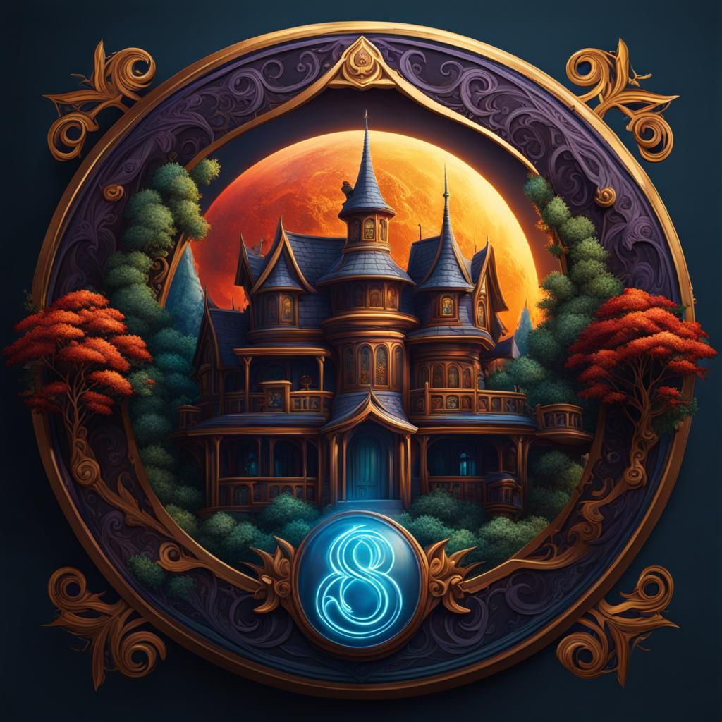 Home Print Shop Logo: Detailed Matte Painting