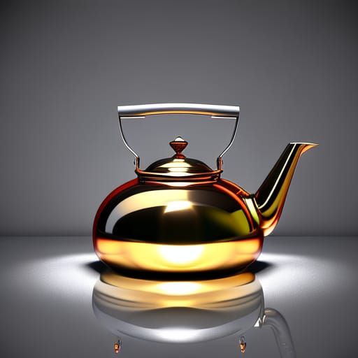 High Quality Stainless Steel Kettle as Digital Art