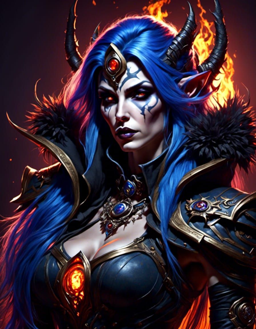 Lady Sylvanas Windrunner: Banshee Queen with Tattoos