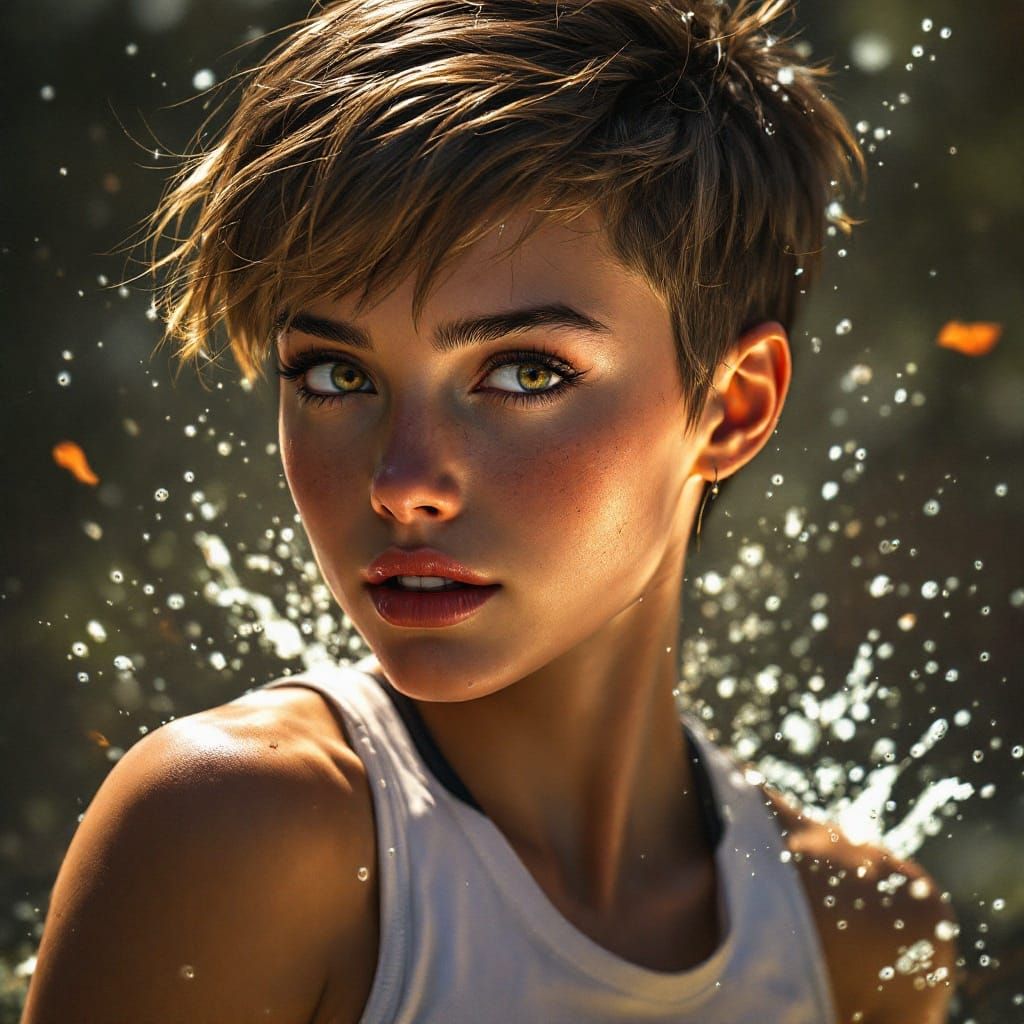 Elegant College Athlete in Tomboy Style