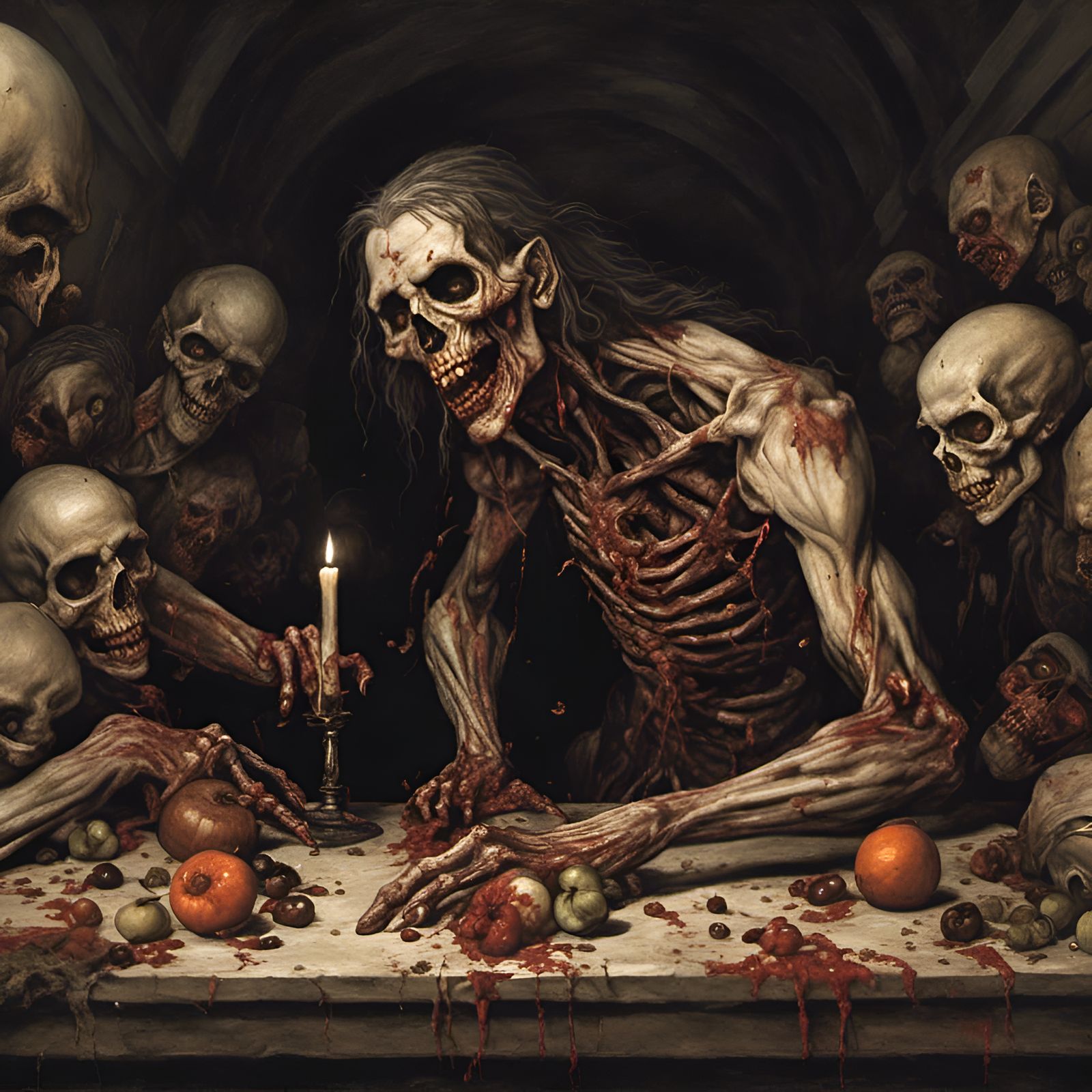Zombies in Crypt, Baroque Style