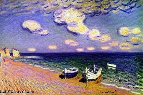 Brittany Seaside Scene in Impressionist Style
