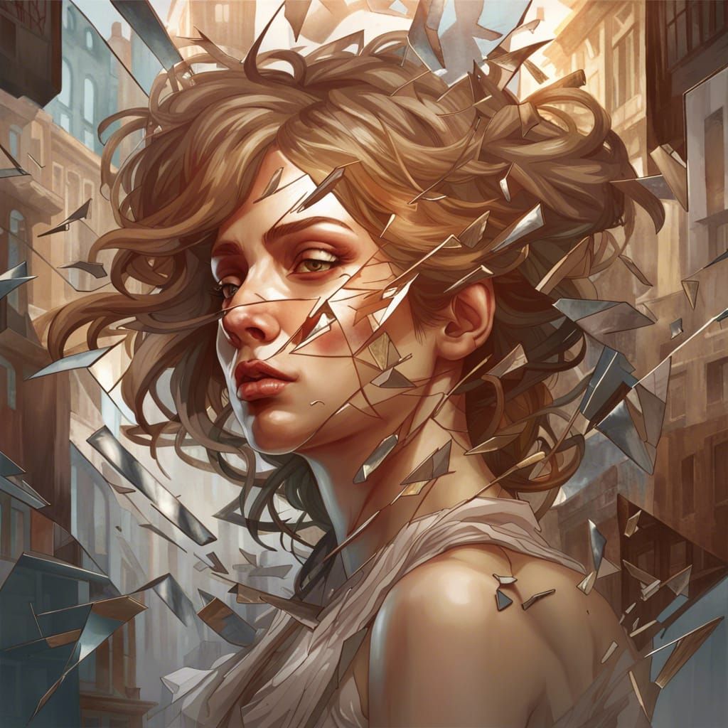 Shattered Identity: A Concept Art Portrait