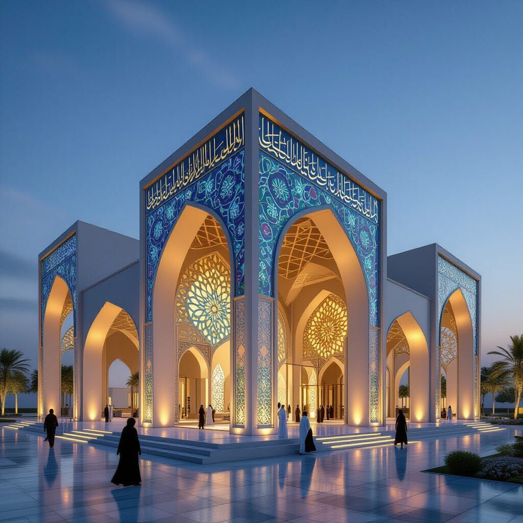 Modern Iranian Pavilion Inspired by Layla and Majnun at Expo...